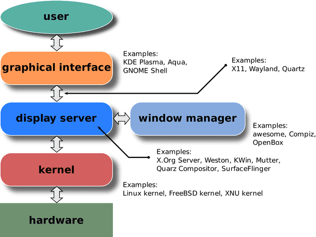 Schema of the layers of the graphical user interface svg